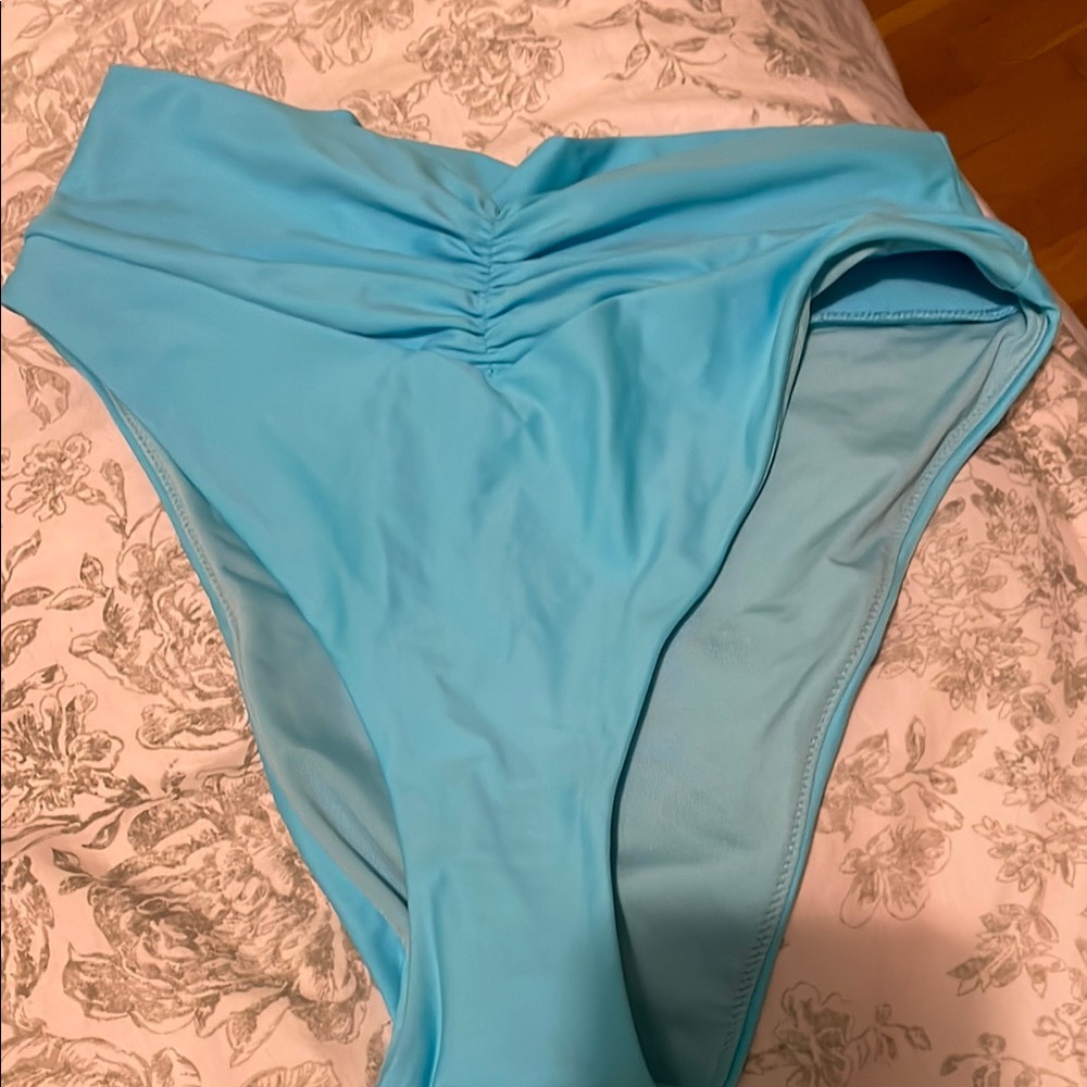 Aerie High-Waisted Blue Bikini Bottom